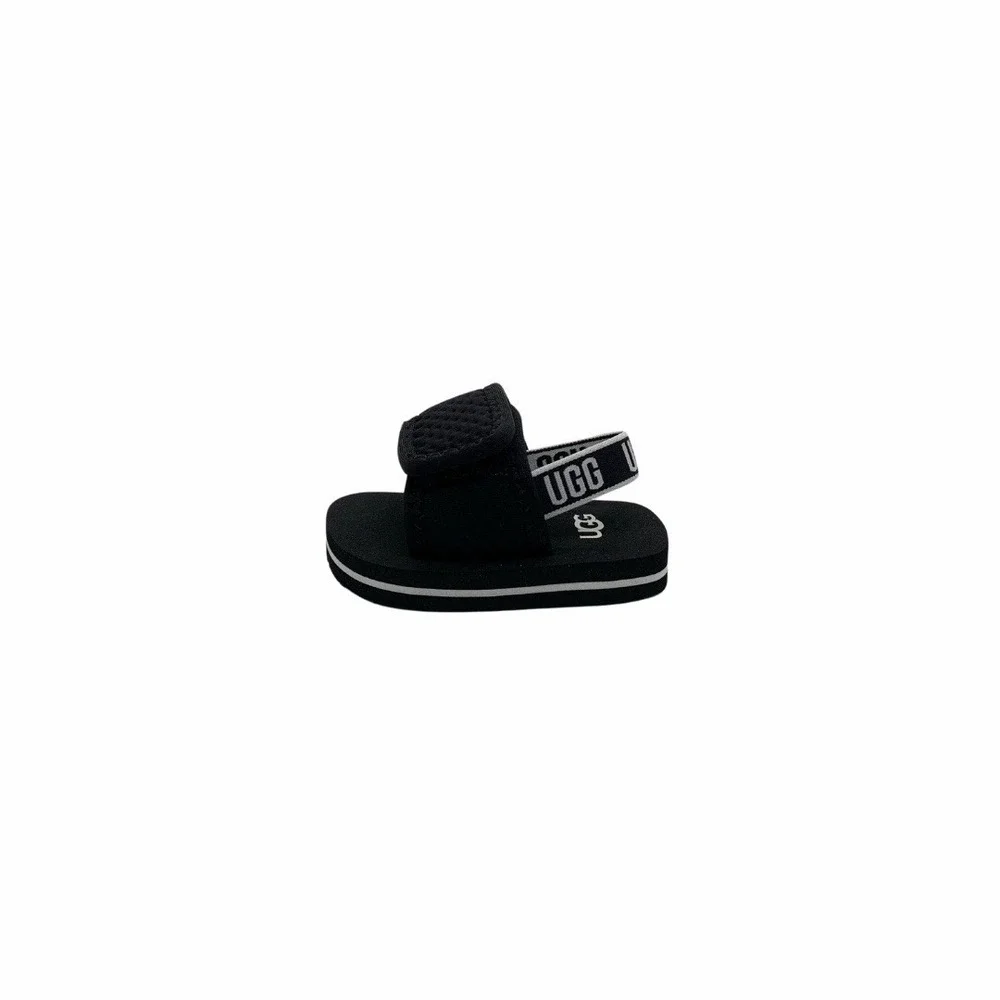 New Ugg Baby Girls Lennon Noir Slingback Sandals Sz 2C Black
